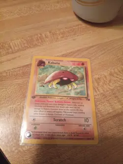 Pokemon TCG Kabuto Fossil 1st Edition Common Card 50/62 Regular - Image 1