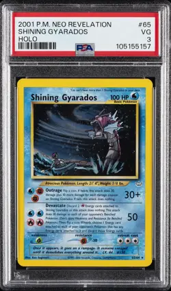 2001 POKEMON NEO REVELATION #65 SHINING GYARADOS-HOLO PSA 3 - Image 1