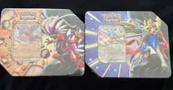 Pokemon TCG Slashing Legends Tin Koraidon and Zacian Ex set of 2 FACTORY SEALED - Image 1