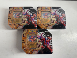 Pokemon Slashing Legends Koraidon Pokemon Tins Lot of 3 New Sealed - IN HAND - Image 1