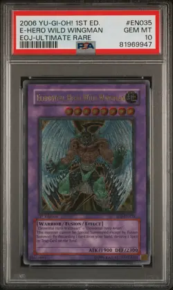 Elemental Hero Wild Wingman Yugioh 2006 EOJ-EN035 Ultimate Rare 1st PSA 10 - Image 1
