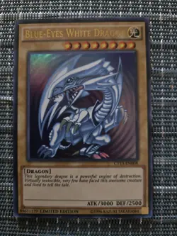 YuGiOh Ultra Rare Holofoil Card Blue Eyes White Dragon CT13-EN008 Kaiba Art - Image 2