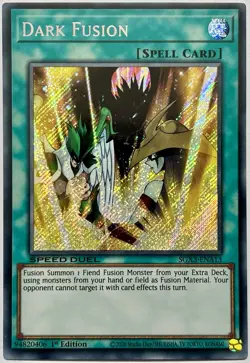 SGX3-ENA13 Dark Fusion - Secret Rare 1st Edition Near Mint YuGiOh Card - Image 1