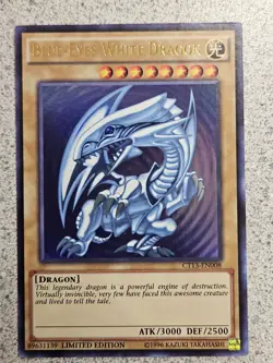 Blue-Eyes White Dragon CT13-EN008 Ultra Rare YuGiOh 2016 Mega-Tins Limited - Image 1