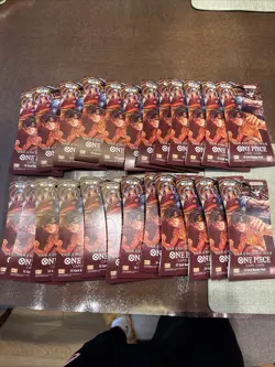 One Piece TCG OP-02 Paramount War Sleeved Booster Packs Sealed English LOT of 24 - Image 1