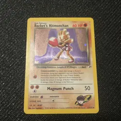 Rocket's Hitmonchan 11/132 - Holo Rare - Gym Heroes Pokemon TCG card - Image 1