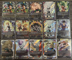 Dragon Ball Fusion World Mixed Set lot FB07/08/SB02 SR Lot / 15 Cards - Image 1