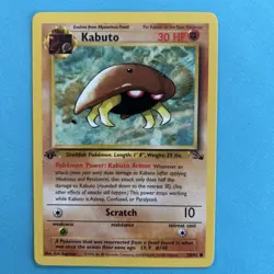 Kabuto 50/62 Fossil 1st Edition Regular Pokemon TCG Card - Image 1