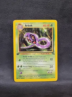 Arbok 31/62 Fossil 1st Edition Pokemon Card - Image 1