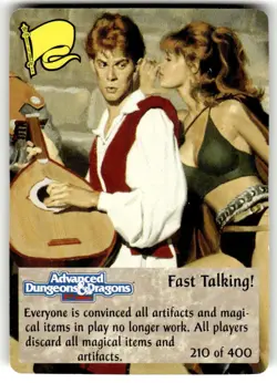 Spellfire CCG Uncommon Card Fast Talking! - 1st Edition 210 of 400 - Image 1