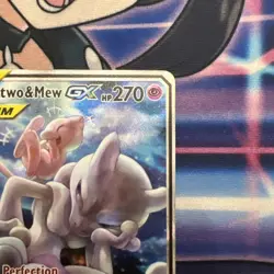 Pokemon TCG Mewtwo & Mew GX Black Star Promo Full Art Tag Team Holo Card - Image 2