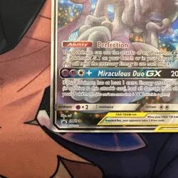 Pokemon TCG Mewtwo & Mew GX Black Star Promo Full Art Tag Team Holo Card - Image 4