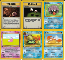 Pokemon Fossil 1st Edition 6 Card Lot with Mysterious Fossil EX - Image 1