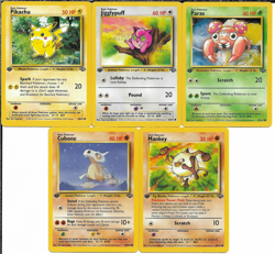 Pokemon Jungle 1st Edition 5 Card Lot with Pikachu EX - Image 1
