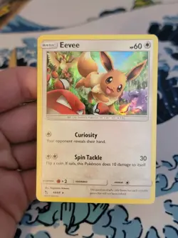 Hidden Fates Eevee (48) #48/68 Holo Rare Pokemon Card LP - Image 1