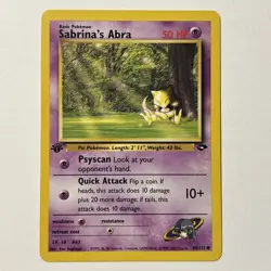 Pokemon TCG Sabrina's Abra Gym Challenge Common Card 94/132 1st Edition - Image 1