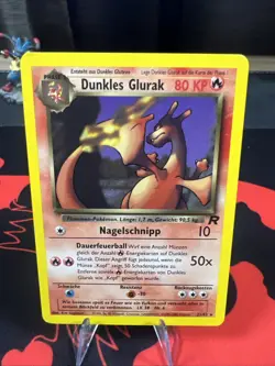 Pokemon Card - Dark Charizard (Dunkles Glurak) Team Rocket German 21/82 Rare LP - Image 1