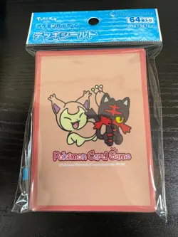 Pokemon Card Sleeves Litten Skitty Premium Gloss Card 64Pcs. - Image 1