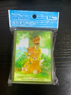 Pokemon Card Sleeves Pawmi Pawmo Pawmot Cuddling 64Pcs. - Image 1