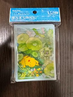 Pokemon Card Sleeves Pikachu Sprigatito 64Pcs. - Image 1