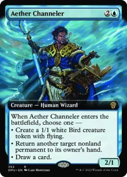 ~ Aether Channeler (Extended Art) ~ NM Foil ~ Dominaria United ~ MTG ~ - Image 1