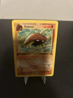 Pokemon TCG Fossil Set 1st Edition Kabuto Card 50/62 Vintage LP Common card - Image 2