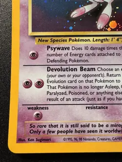 Mew Promo 9 WoTC Black Star Promo Pokemon Card Holo Foil Rare Swirl Near Mint - Image 5