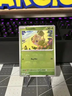 Sewaddle 001/086 Master Ball - SV White Flare Pokemon Card - NM - Image 1