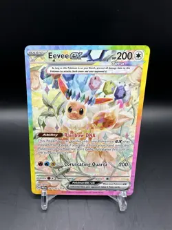 Pokemon Eevee EX TCG Prismatic Evolutions Holo Card 167/131 Near Mint Pack Fresh - Image 1