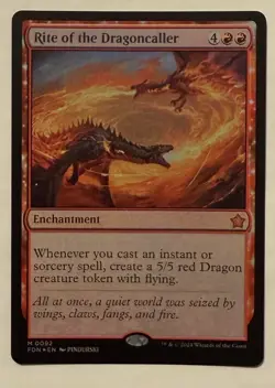 Rite of the Dragoncaller Foil - Mythic Foundations MTG Magic the Gathering - Image 1