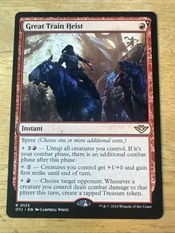 MTG Great Train Heist 0125 NM - Outlaws of Thunder Junction OTJ - Magic Rare - Image 1