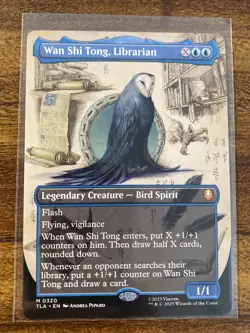MTG✨WAN SHI TONG, LIBRARIAN (Borderless/Ext Art)✨TLA Avatar MINT MYTHIC UNPLAYED - Image 1