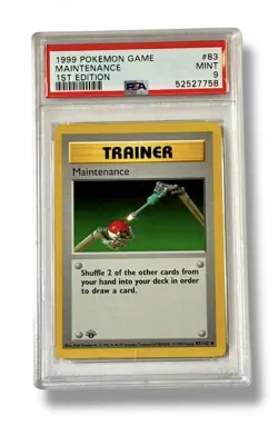 1999 POKEMON BASE SET 1ST EDITION #83 MAINTENANCE PSA 9 LOW POP! - Image 1