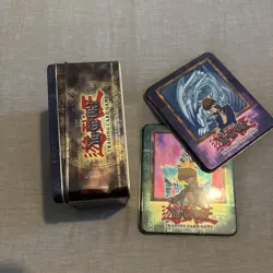 Vintage Yu-Gi-Oh! Collectors Tin with 3 Lid Options: Blue Eyes, Jinzo and XYZ Dr - Image 2