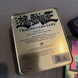 Vintage Yu-Gi-Oh! Collectors Tin with 3 Lid Options: Blue Eyes, Jinzo and XYZ Dr - Image 3