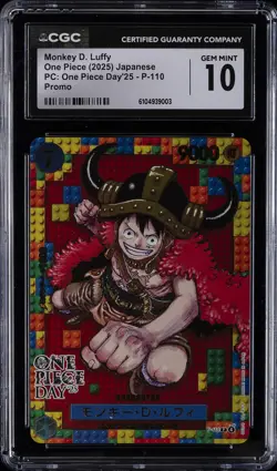 2025 ONE PIECE JAPANESE PC: ONE PIECE DAY'25 PROMO MONKEY D. LUFFY CGC 10 - Image 1