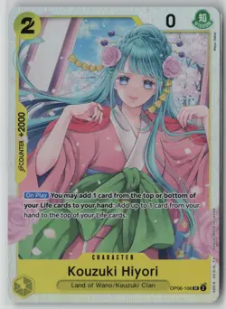 Kouzuki Hiyori OP06-106 One Piece Wings of the Captain Super Rare Near Mint - Image 1