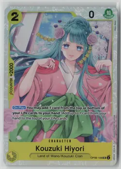 Kouzuki Hiyori OP06-106 One Piece Wings of the Captain Super Rare Near Mint - Image 1