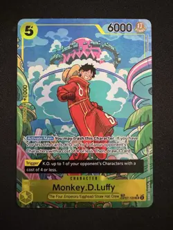 OP07-109 Monkey.D.Luffy : Treasure Rare Alternative Art English One Piece NM - Image 1