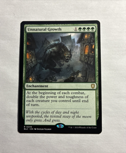 Unnatural Growth - Commander: Bloomburrow MTG Plus Bonus Card!!! - Image 1