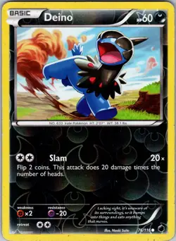 Pokemon TCG B&W Plasma Freeze 76/116 Reverse Holo Common Card Played MP-LP - Image 1