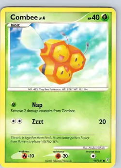 Pokemon TCG Combee Lv.4 Platinum Supreme Victors 99/147 Regular Common Card MP - Image 1