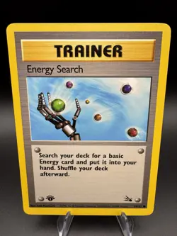 1ST EDITION Energy Search 59/62 Trainer 1999 Fossil WOTC Pokemon Cards NM - Image 1