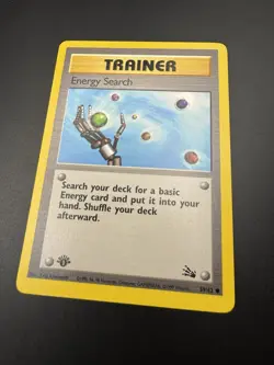 1ST EDITION Energy Search 59/62 Trainer 1999 Fossil WOTC Pokemon Cards NM - Image 4