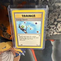 Pokemon TCG Energy Search Fossil 59/62 Regular 1st Edition Common Trainer Card - Image 1