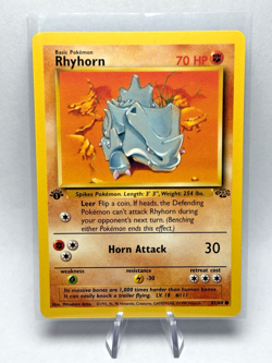 Rhyhorn 61/64 Jungle 1st Edition Non-Holo Common Pokemon Card Near Mint - Image 1