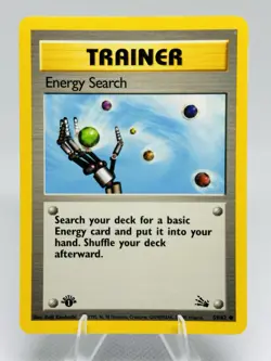 Energy Search 59/62 1st Edition Fossil 1999 Pokemon Card WotC - NM - Image 1