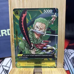 P-042 Roronoa Zoro Championship 2024 Stamp Promo One Piece TCG English Card - Image 2