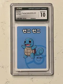2019 POKEMON PLAYING CARDS JPN OLD MAID SQUIRTLE CGC 10 GEM MINT - Image 1