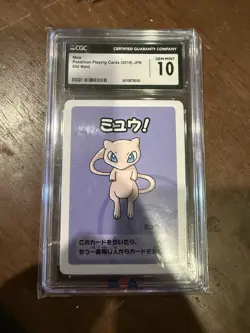 Pokemon CGC Gem Mint 10 Mew Japanese Old Maid Playing Card 2019 - Image 1